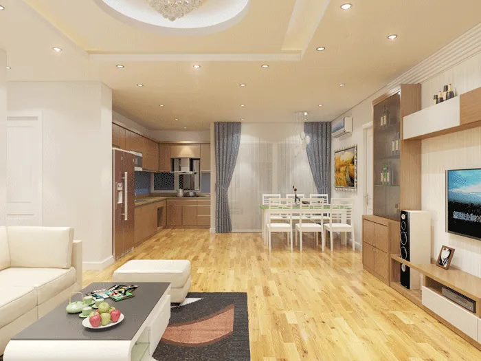 10 ý tưởng thiết kế phòng khách và bếp liên thông tối ưu hoá không gian