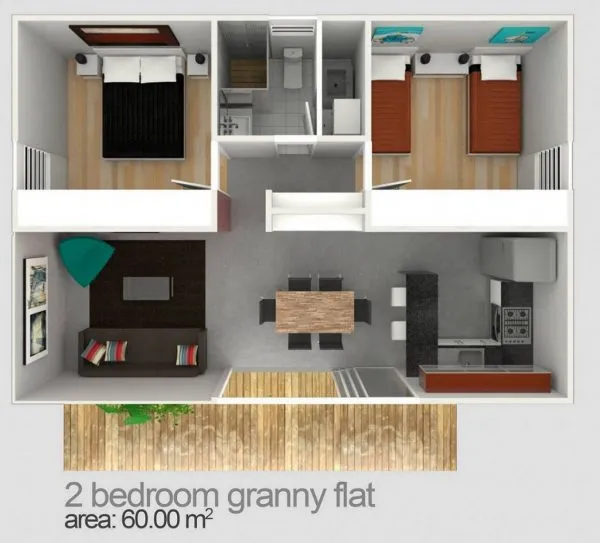 15 mẫu thiết kế nội thất cho căn hộ 60m2 2 phòng ngủ siêu tiện nghi