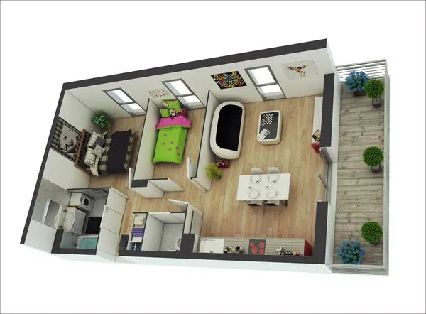 15 mẫu thiết kế nội thất cho căn hộ 60m2 2 phòng ngủ siêu tiện nghi