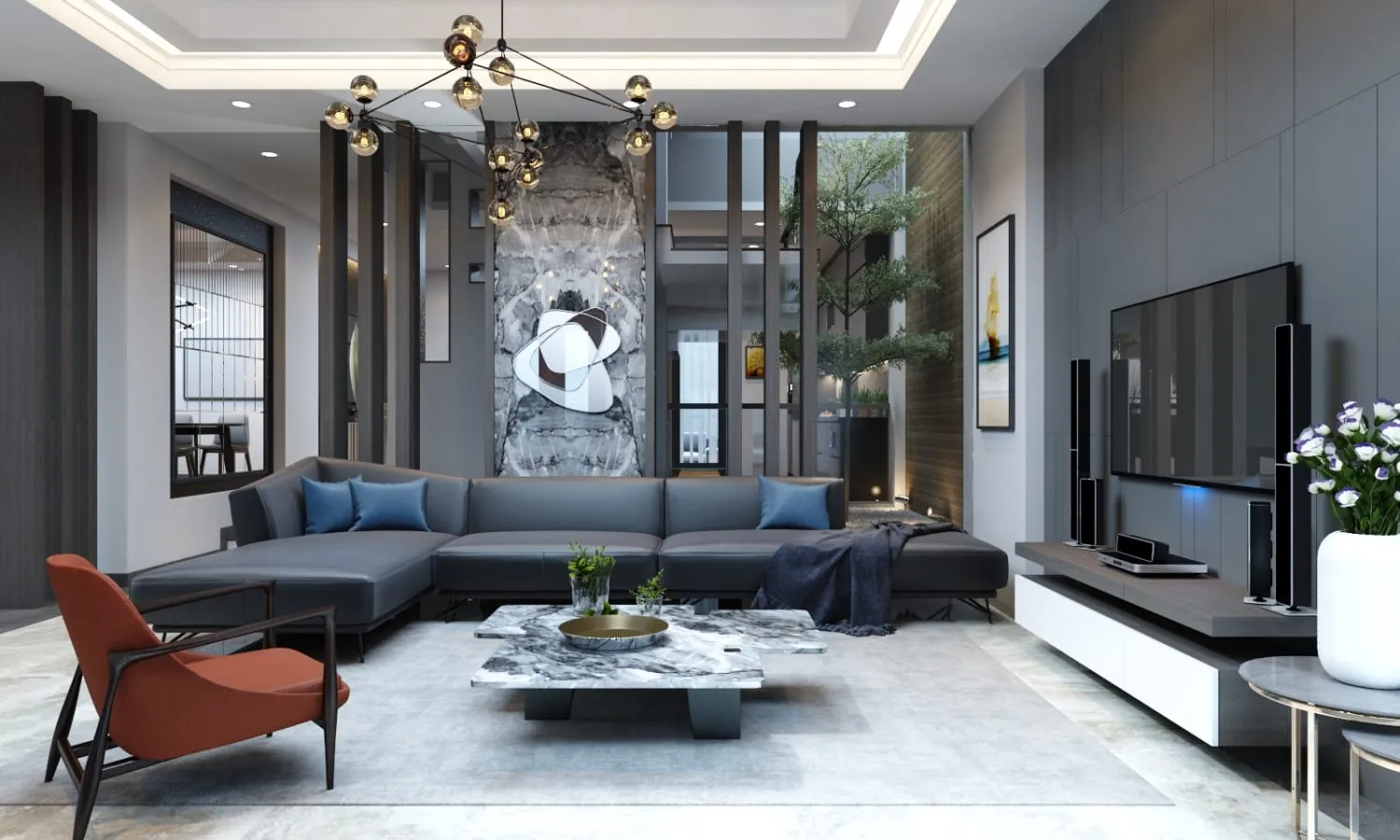 15 ý tưởng thiết kế nội thất phòng khách biệt thự hot hit nhất