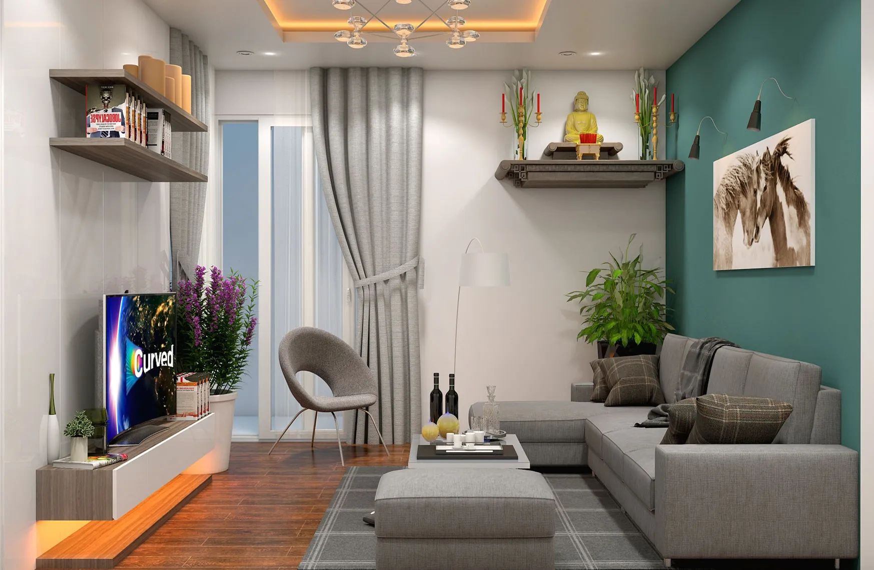 20+ ý tưởng vàng thiết kế phòng khách chung cư
