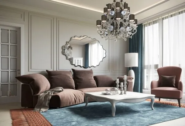 25 mẫu thiết kế nội thất phòng khách biệt thự tân cổ điển cực sang