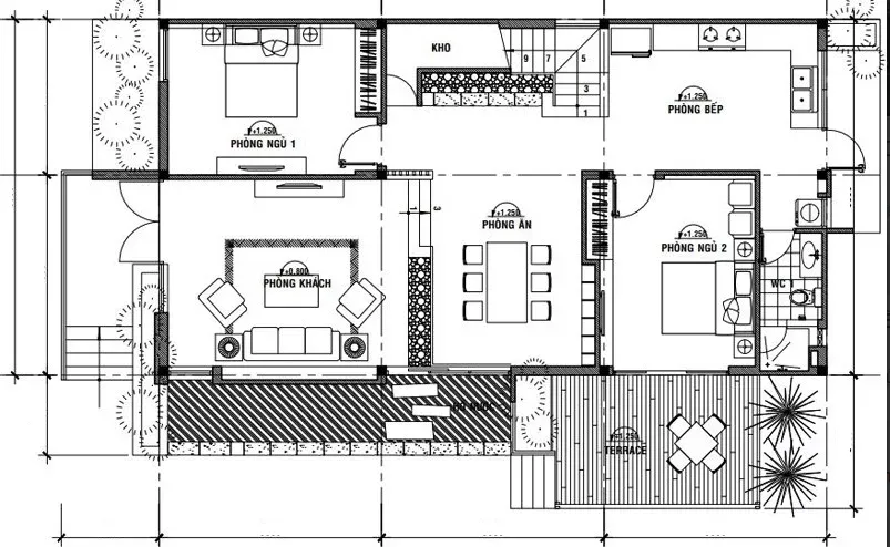 3 bản vẽ thiết kế nhà 2 tầng đẹp được yêu thích nhất hiện nay