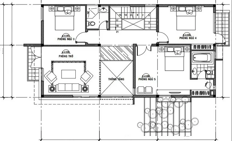 3 bản vẽ thiết kế nhà 2 tầng đẹp được yêu thích nhất hiện nay