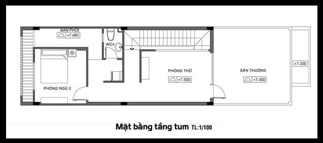 3 mẫu bản vẽ nhà ống 3 tầng thiết kế khoa học và hiện đại