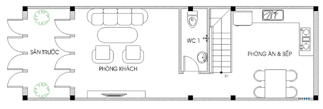 3 mẫu bản vẽ nhà ống 3 tầng thiết kế khoa học và hiện đại