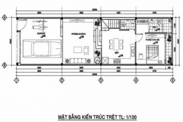 3 mẫu nhà ống 2 tầng đơn giản đẹp kèm bản vẽ