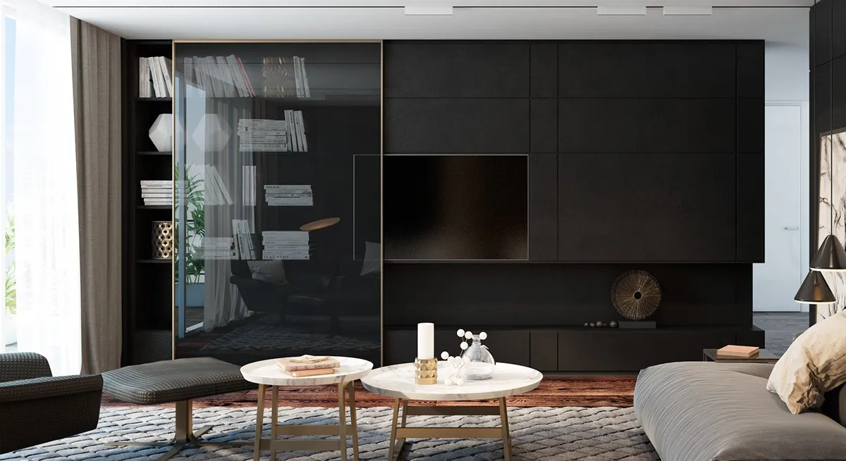 3 mẫu phòng khách màu xám hiện đại giúp không gian thêm sang chảnh