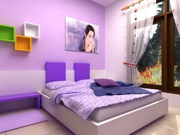 30 mẫu phòng ngủ màu tím cho cô nàng “thuỷ chung”