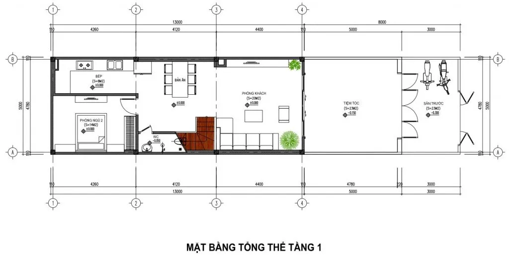 4 mẫu nhà 2 tầng 5x21m hiện đại đẹp tiện nghi + Bản vẽ chi tiết