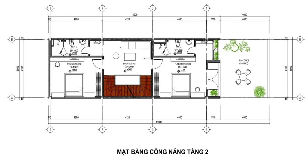 4 mẫu nhà 2 tầng 5x21m hiện đại đẹp tiện nghi + Bản vẽ chi tiết