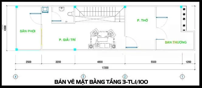 4 mẫu nhà ống 3 tầng 4x17m mái bằng trẻ trung bất ngờ