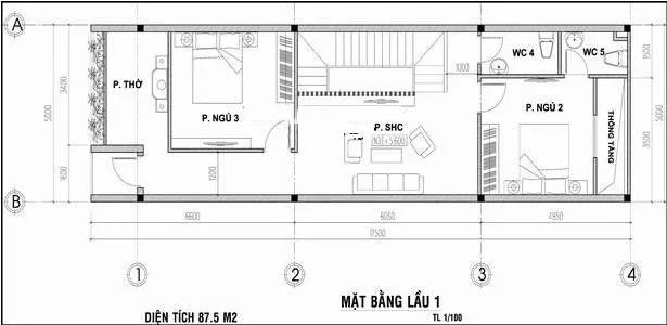 4 mẫu thiết kế nhà 2 tầng 5x20m có gara đẹp bạn không nên bỏ lỡ