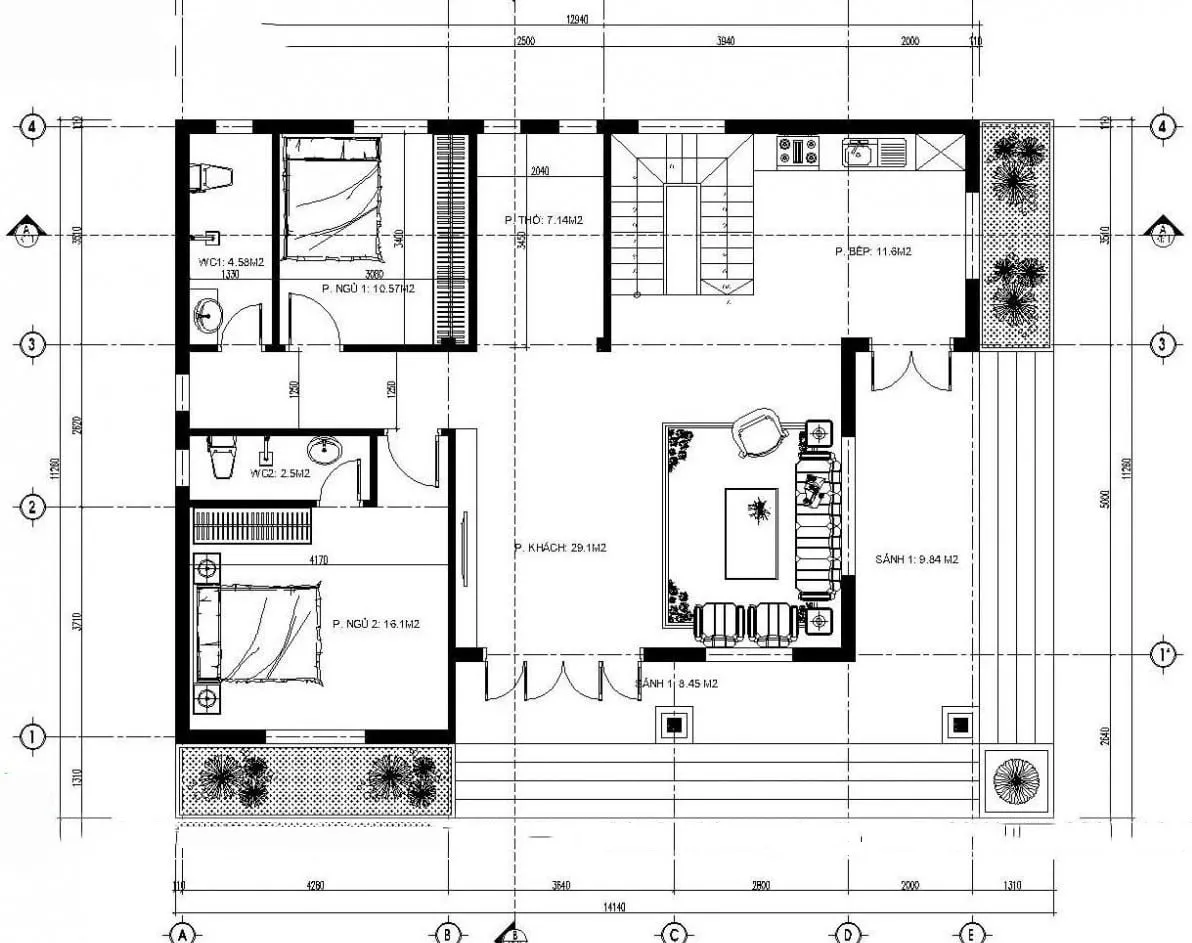 5 gợi ý mẫu nhà cấp 4 gác lửng 4 phòng ngủ đẹp không thể bỏ qua