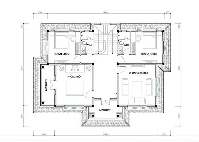 5 mẫu biệt thự 2 tầng 4 phòng ngủ cuốn hút, thôi miên mọi ánh nhìn