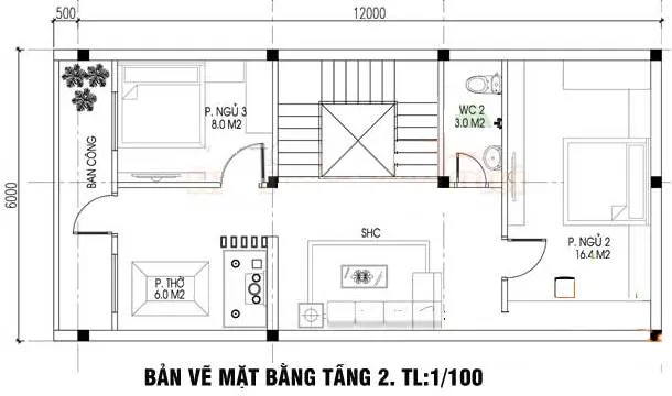 5 mẫu nhà 2 tầng 6x12m có thiết kế độc đáo và tinh tế