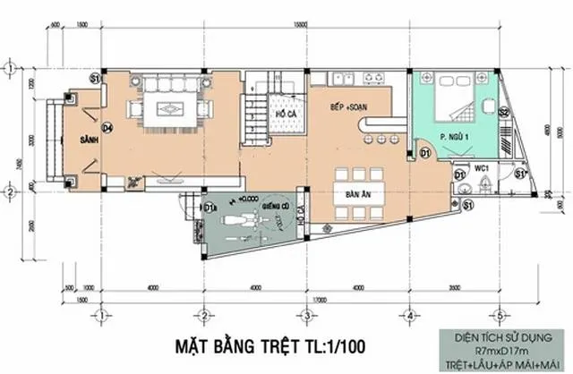 5 mẫu nhà 2 tầng 7x17m tiêu biểu để các gia chủ tham khảo chọn lựa