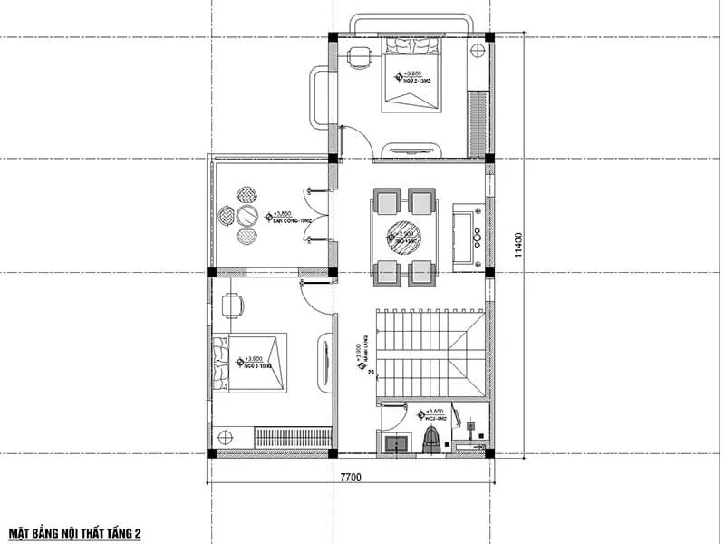 5 mẫu nhà 2 tầng chữ l 100m2 mái bằng đẹp được lựa chọn nhiều