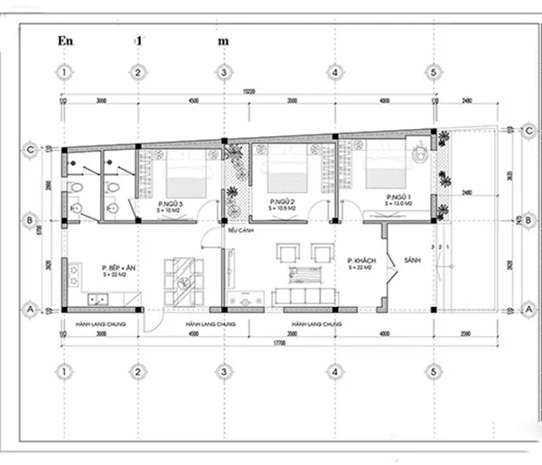 5 mẫu nhà cấp 4 7x15m 3 phòng ngủ đẹp có chi phí phải chăng