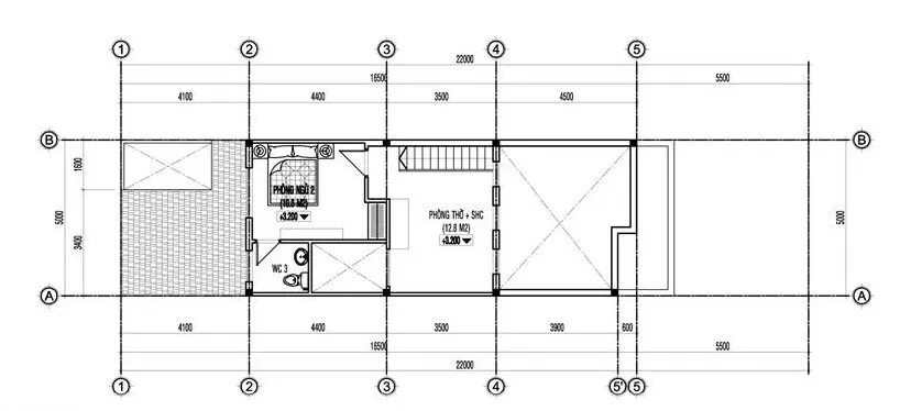 5 mẫu nhà cấp 4 gác lửng mặt tiền 5m đẹp theo từng kích thước cụ thể