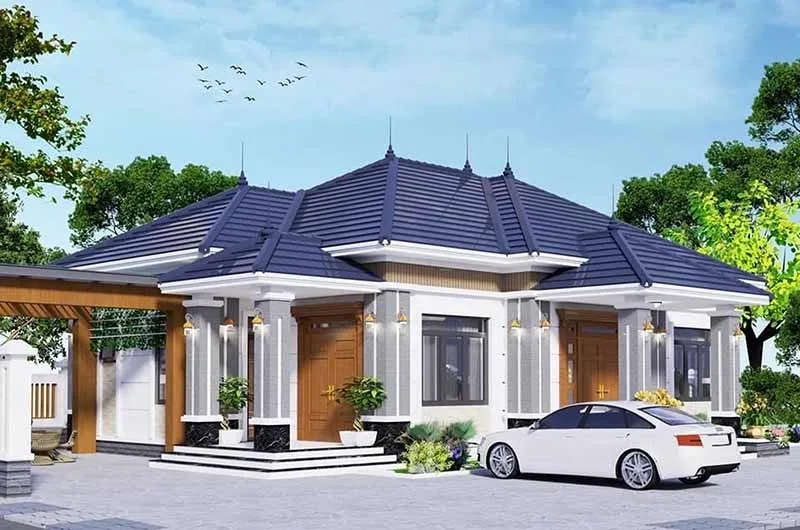 5 mẫu nhà cấp 4 mái nhật đẹp 2024 tiết kiệm chi phí