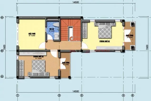 5 mẫu nhà chữ l 2 tầng 80m2 mái thái đẹp hot nhất 2024