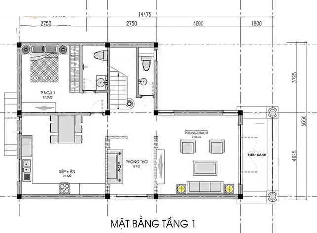 5 mẫu nhà chữ l 2 tầng 80m2 mái thái đẹp hot nhất 2024