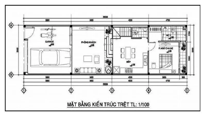 5 mẫu nhà ống 2 tầng 3 phòng ngủ 1 phòng thờ đa dạng trong thiết kế