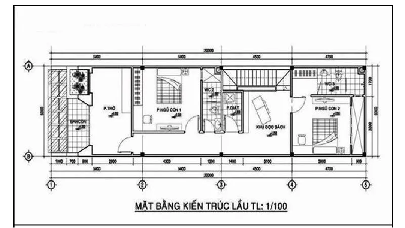 5 mẫu nhà ống 2 tầng 3 phòng ngủ 1 phòng thờ đa dạng trong thiết kế