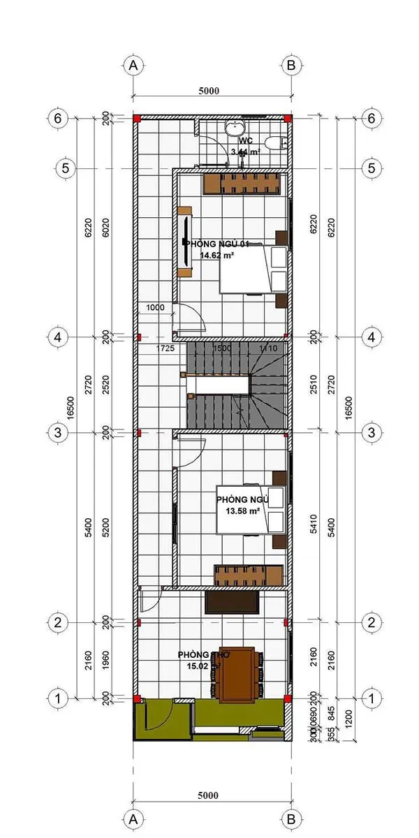 5 mẫu nhà ống 2 tầng 3 phòng ngủ 1 phòng thờ đa dạng trong thiết kế