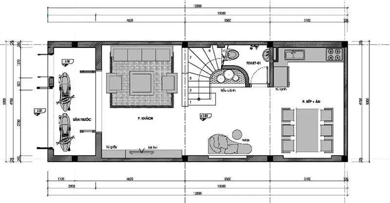 5 mẫu nhà ống 2 tầng 5x12m đẹp hiện đại đang được săn lùng