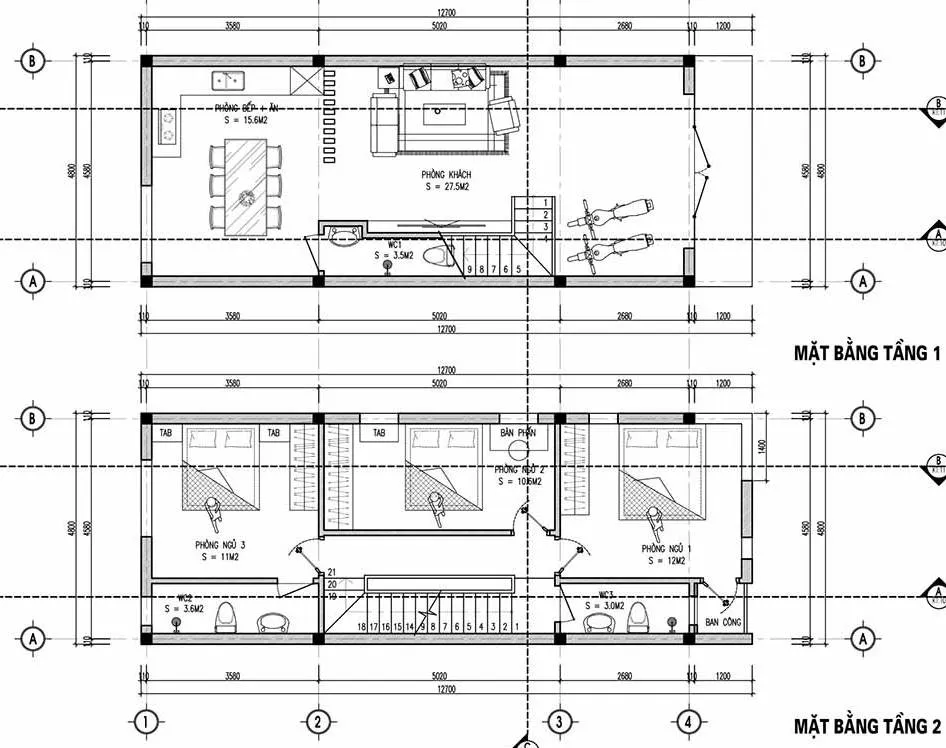 5 mẫu nhà ống 3 tầng 5x12m được nhiều gia chủ quan tâm