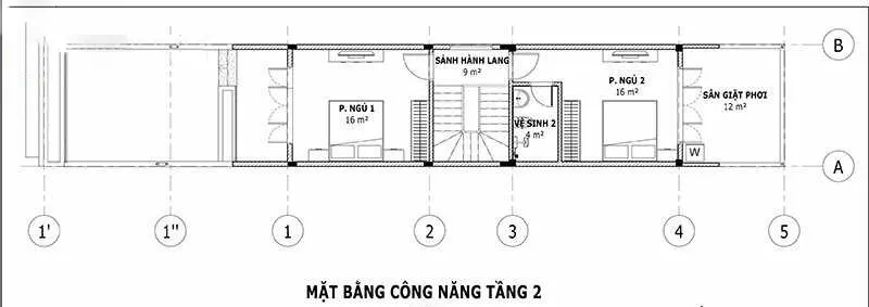 5 mẫu thiết kế nhà 2 tầng 4x16m cho gia đình 3-4 thành viên