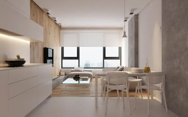 50 mẫu nội thất phòng khách kết hợp phòng ăn trong căn hộ chung cư (P2)