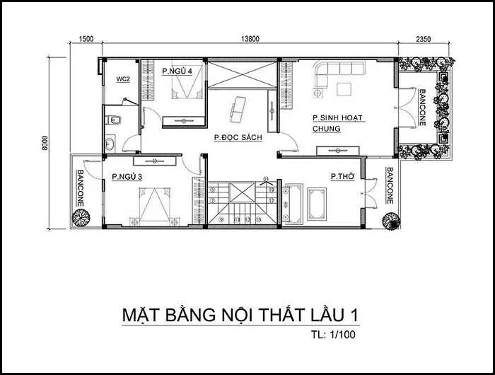 6 mẫu nhà 2 tầng 100m2 4 phòng ngủ đa dạng phong cách và thiết kế