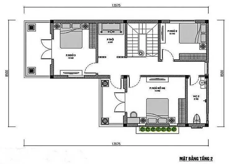 6 mẫu nhà 2 tầng 4 phòng ngủ 80m2 đẹp không nên bỏ qua