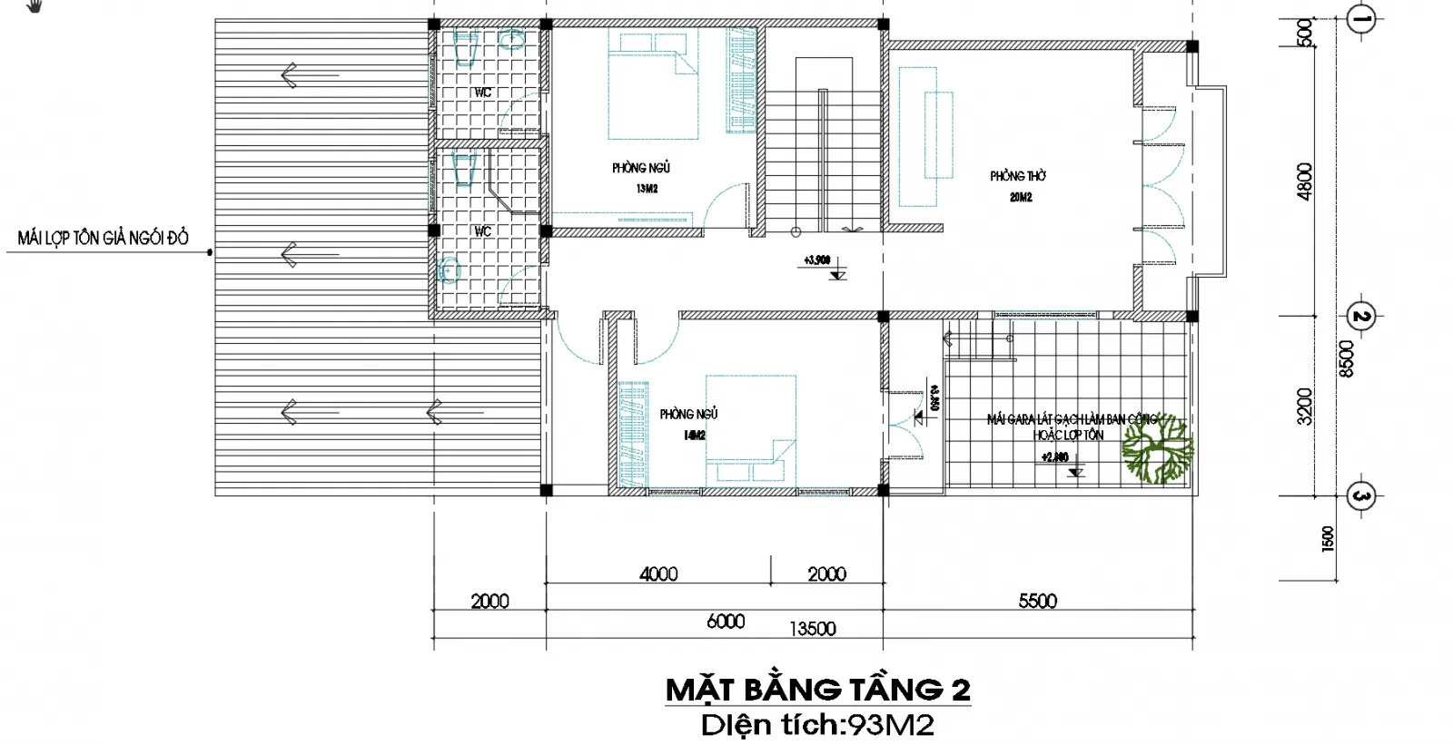 6 mẫu nhà 2 tầng mái thái có gara đẹp làm xiêu lòng nhiều chủ đầu tư