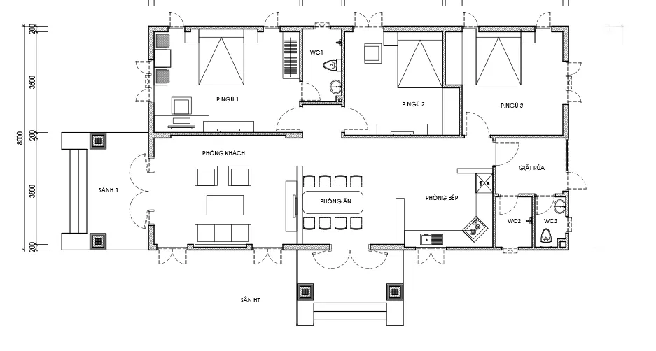 6 mẫu nhà cấp 4 8×15 đẹp miễn chê, nhìn muốn xây ngay