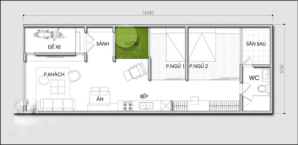 6 mẫu nhà cấp 4 gác lửng đẹp 3 phòng ngủ được ưa chuộng hiện nay