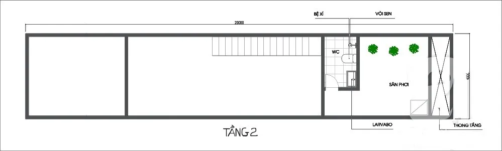 6 mẫu nhà ống 2 tầng 4x20m 2021 hot có mặt bằng chi tiết công năng