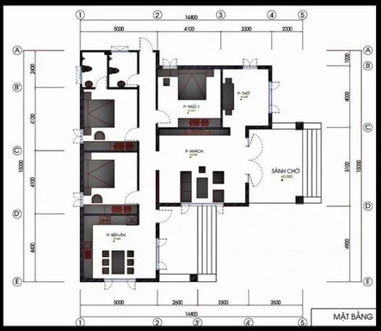 7 mẫu mặt bằng nhà cấp 4 đẹp và khoa học được nhiều người yêu thích