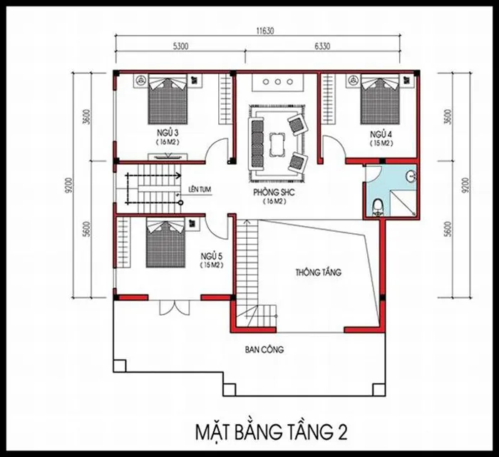 Ấn tượng với mẫu nhà vuông 2 tầng đơn giản tràn ngập sức sống