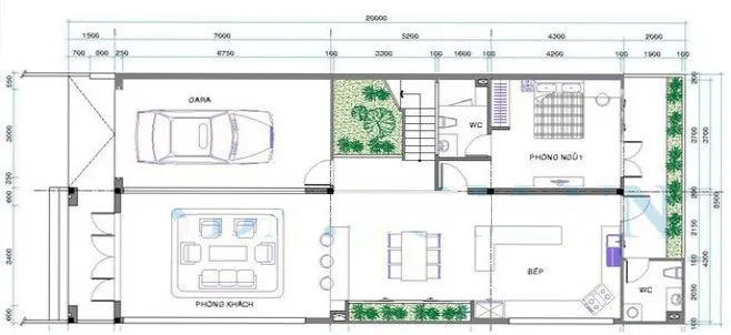 Bản vẽ nhà 2 tầng 8×12 chi tiết và hiện đại nhất hiện nay