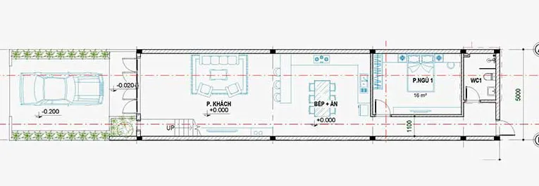 Bỏ túi 5 mẫu thiết kế nhà cấp 4 5×16m đẹp được khen hết lời