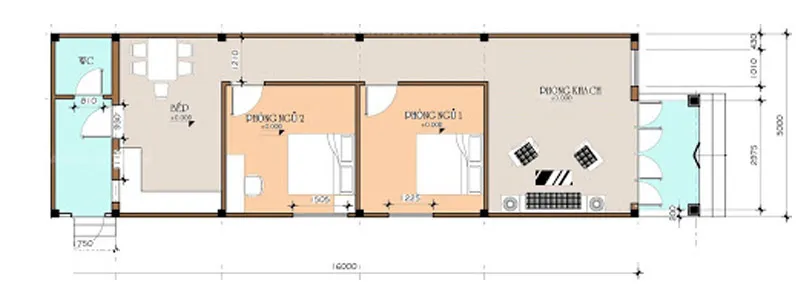 Bỏ túi 5 mẫu thiết kế nhà cấp 4 5×16m đẹp được khen hết lời