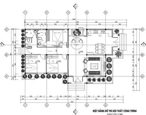 BST 3 mẫu biệt thự nhà vườn 1 tầng 2 mặt tiền đẹp