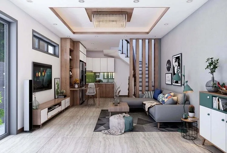 BST mẫu thiết kế nội thất phòng khách nhà ống HOT nhất 2024