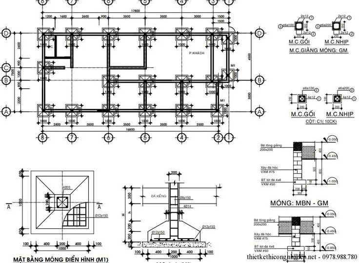 Các loại móng nhà cấp 4 thông dụng ở Việt Nam