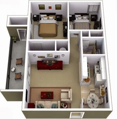 Các mẫu thiết kế nội thất căn hộ chung cư 90m2 2 phòng ngủ