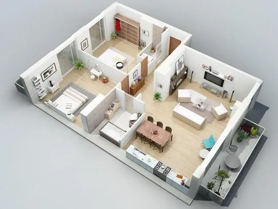 Các mẫu thiết kế nội thất căn hộ chung cư 90m2 2 phòng ngủ